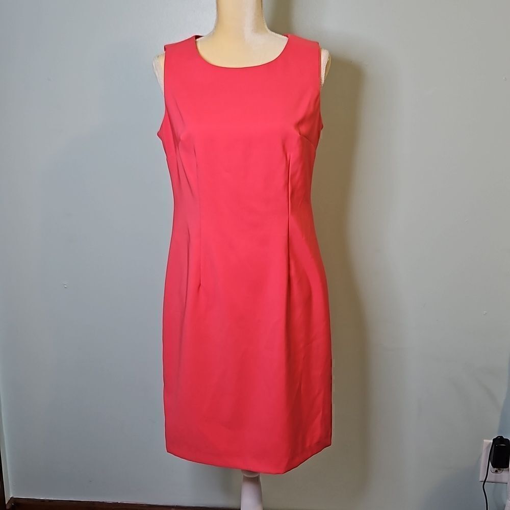 Scarlet, pink sleeveless dress.  Size 8.